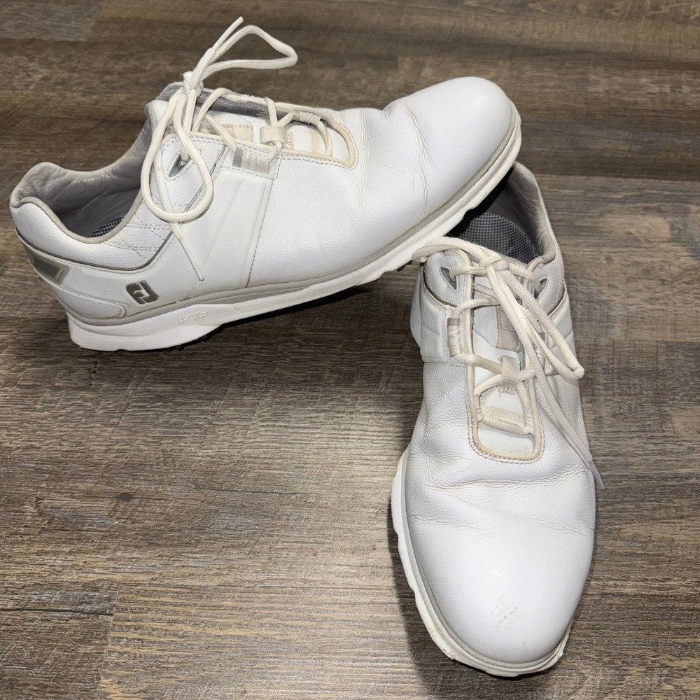 FootJoy Pro SL Golf Shoes White Leather Spikeless Men's 11.5M Style 53070